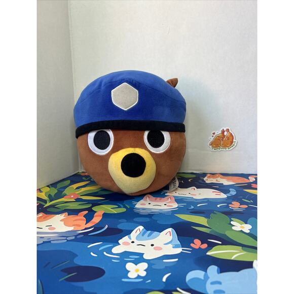 Piggy MiniToon Officer Doggy Head Plush Pillow Stuffed Animal Toy Doll - Picture 1 of 11